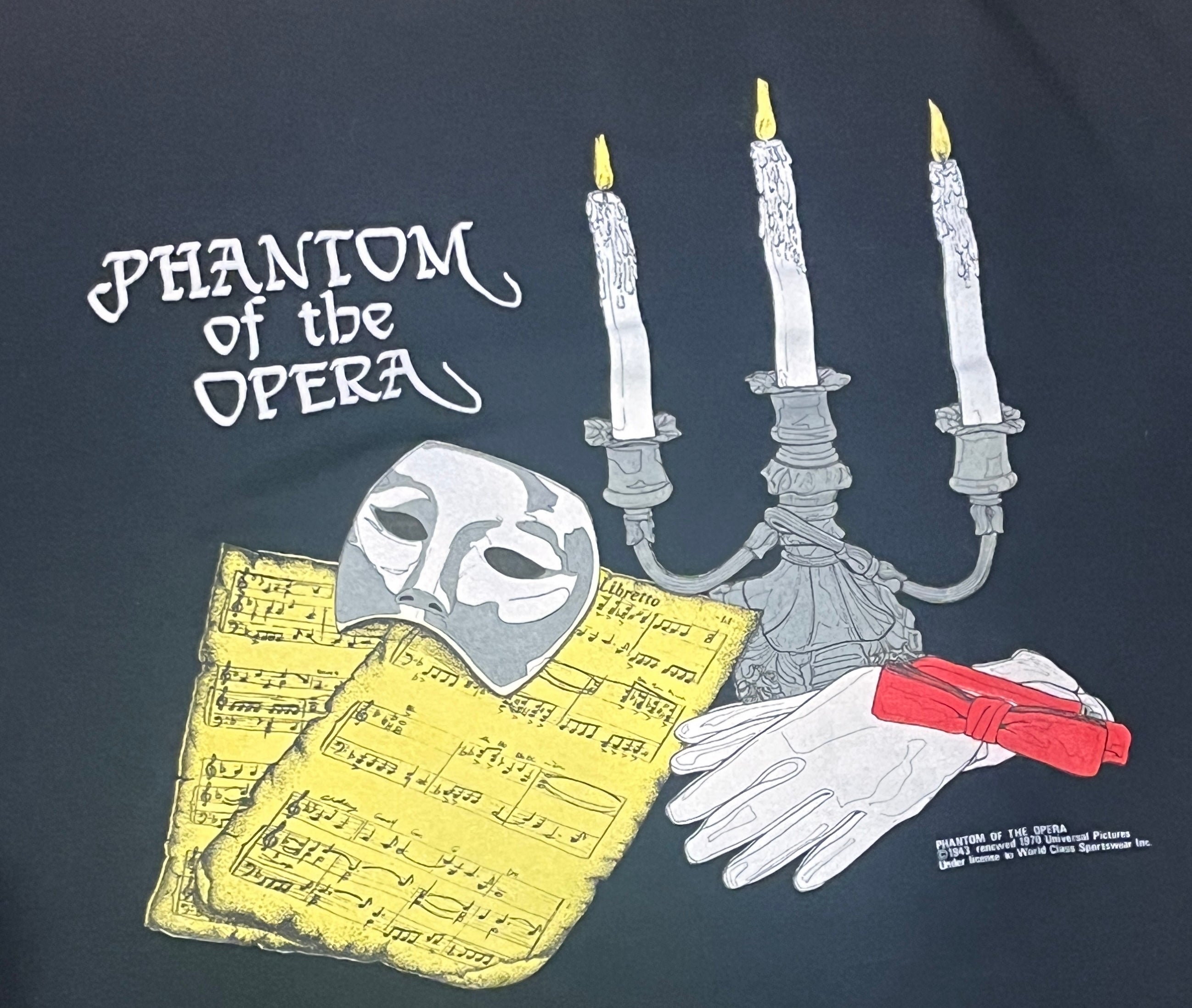 Vintage Phtntom Of The Opera Shirt Size XL