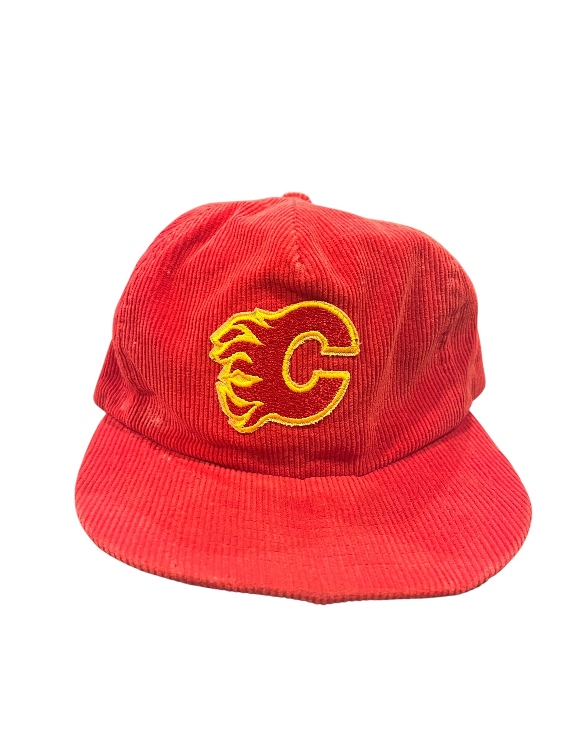 Vintage Calgary Flames Corduroy Snapback Hat