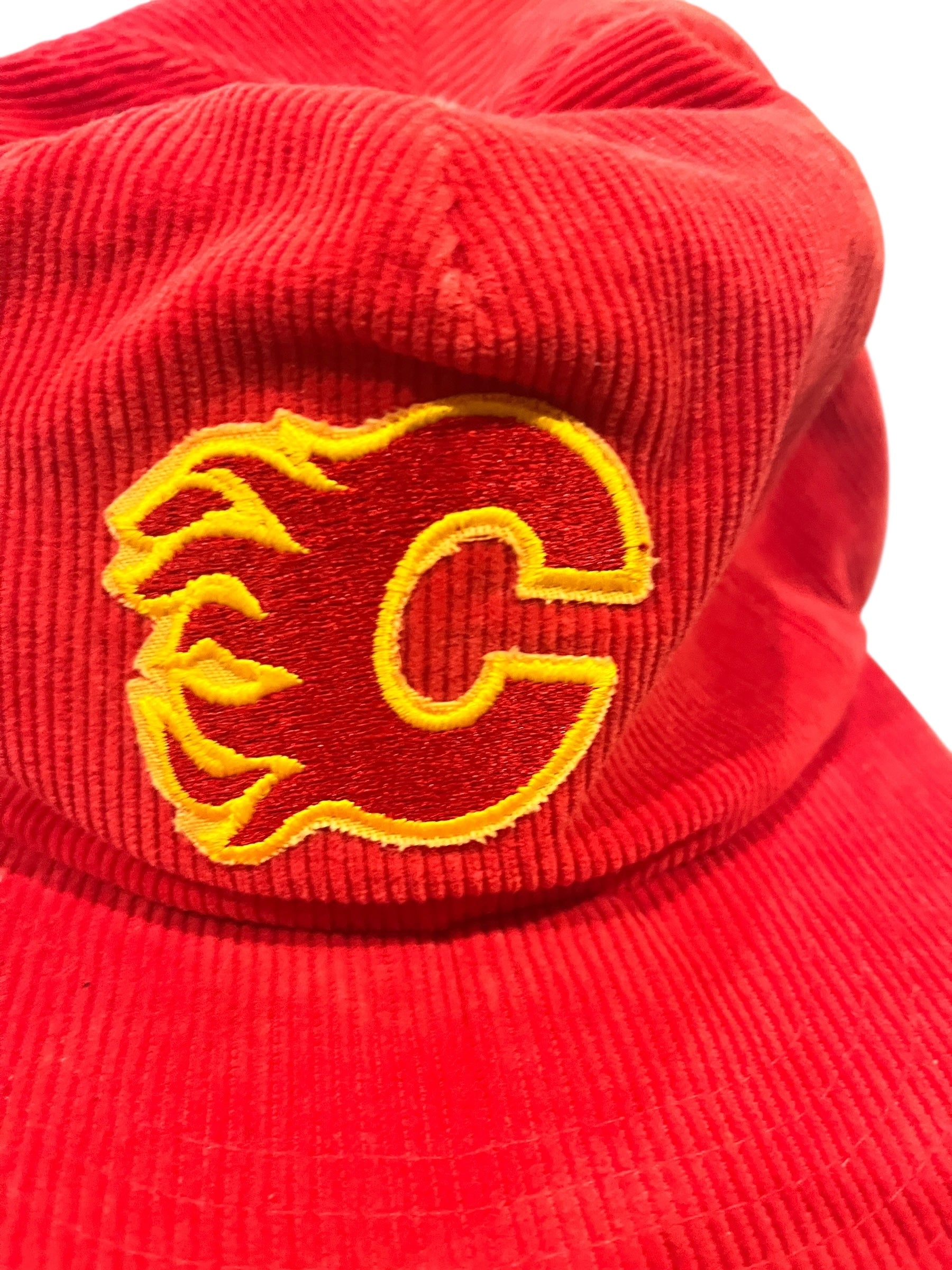 Vintage Calgary Flames Corduroy Snapback Hat